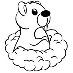 Groundhog outline