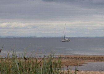 Sailboat on the water on Arran