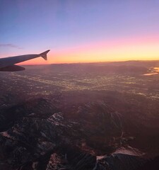 Fototapeta premium Sunset plane ride