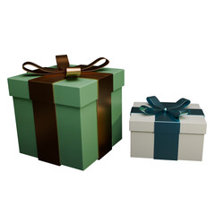 gift box 3d rendering isolated transparent background