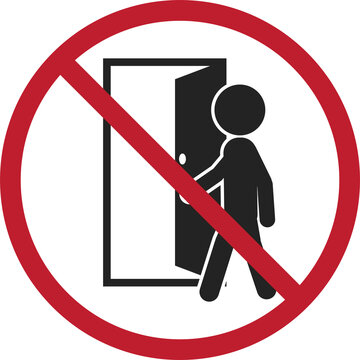 Isolated sign of do not enter sign, no trespassing, authorized personnel only, prohibit people from passing sign