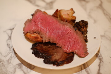 Perfectly Seared Slices of Wagyu Beef