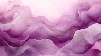 Obraz premium An abstract image of flowing lavender and purple waves, creating a dreamy and serene atmosphere with sparkling details that evoke a sense of calm and elegance.