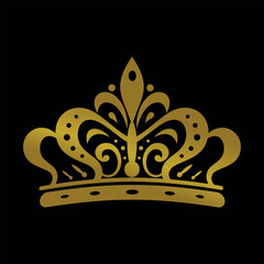 Vintage Crown Logo Template Vector illustration