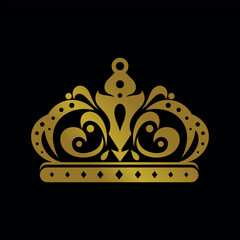 Vintage Crown Logo Template Vector illustration