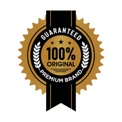 Premium Quality stamp, badge logo Template. Satisfaction Guaranteed badge, trust badge design, guarantee badge.