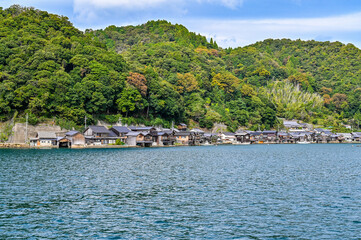 日本京都伊根の舟屋