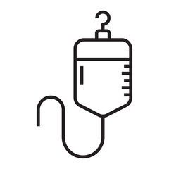 Fototapeta premium IV Bag line icon.