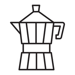 Moka Pot Coffee Maker line icon.