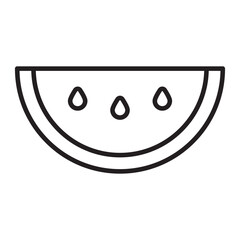 Watermelon Slice line icon.