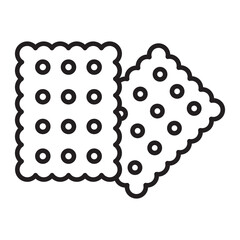 Biscuit Snack line icon.