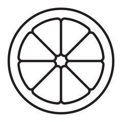 Lime Slice line icon.