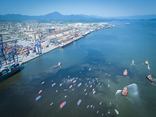 Maritime Procession 
 to Our Lady of Rocio, Patroness of the State of Paraná. Paranaguá - PR.