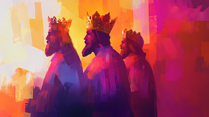 Three kings day, epiphany design, background, graphic. generative ai. Epiphany. Illustration