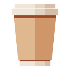paper cup drink beverage flat color vector illustration template design