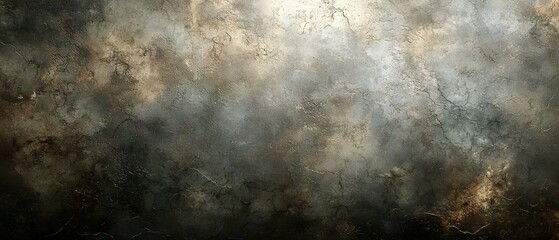 Fototapeta premium Abstract textured background featuring a blend of gray, brown, and gold tones, creating a moody and ethereal atmosphere ideal for artistic and design projects.