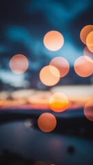 Fototapeta premium Abstract Blurry City Background with Shimmering Bokeh Lights Urban Photography