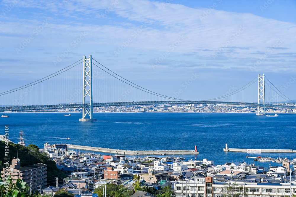 Wall mural 日本兵庫の明石海峡大橋