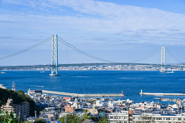 日本兵庫の明石海峡大橋
