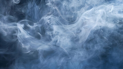 Obraz premium Abstract Blue and White Smoke Swirls Abstract Background, Creating a Dreamy and Ethereal Atmosphere