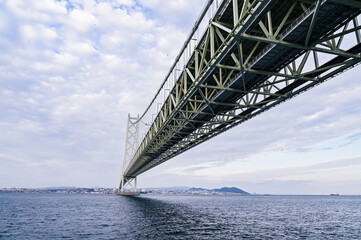 日本兵庫の明石海峡大橋