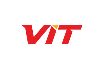 Letter VIT logo design vector