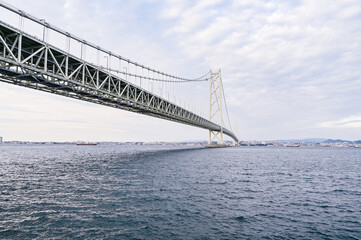 日本兵庫の明石海峡大橋