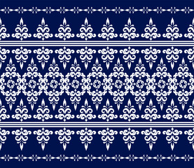 Geometric ethnic oriental ikat pattern traditional Design for background,carpet,wallpaper,clothing,wrapping,Batik,fabric,Vector illustration.embroidery style.