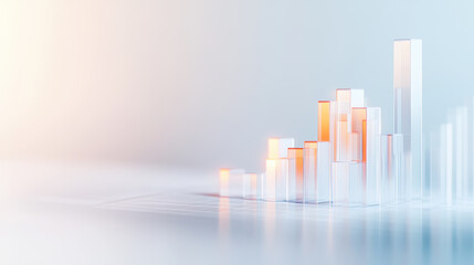 Fototapeta premium White Bar Charts for Business Growth Analysis
