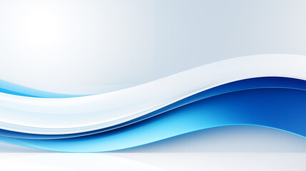 Abstract blue wave curve business background
