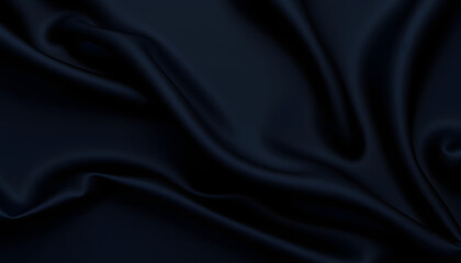 Fototapeta premium Black blue satin dark fabric texture luxurious shiny that is abstract silk cloth background with patterns soft waves blur beautiful, pixel art