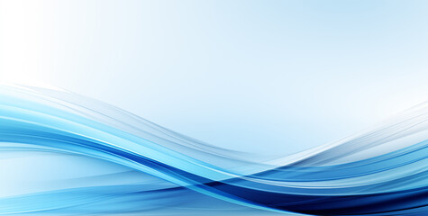 Fototapeta premium Abstract blue wave curve business background