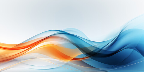 Fototapeta premium Orange blue abstract wavy background
