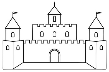 Medieval Fortress | isolated vector illustration on white background