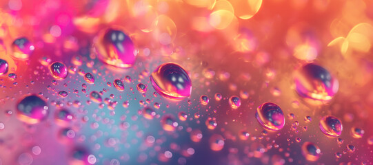 water drop bubbles on gradient color background 8