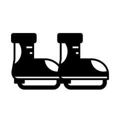 ice skate winter solid icon