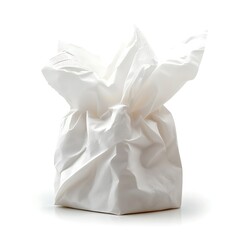 Facial Tissue Paper isolated on white background, close up