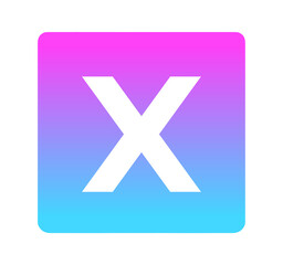 Obraz premium ネオンカラーのグラデーション｜Xアイコン