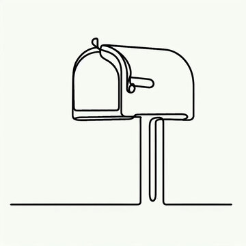 recommend clip art:  mailbox silhouette thin lines 