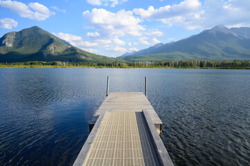 lake and mountains