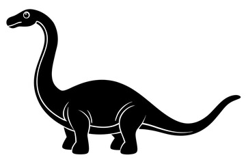 Side view diplodocus toy on a white background vector art illustration 