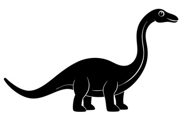 Side view diplodocus toy on a white background vector art illustration 