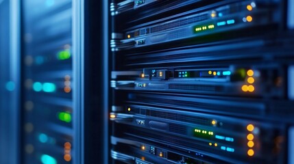 Patch cables connecting servers and computers in a data center rack