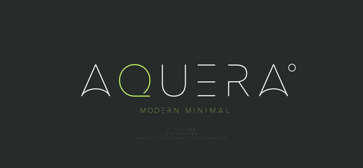 Modern minimal logo alphabet font. Abstract scifi science futuristic typography sport, technology, fashion, digital, future creative logos fonts. vector illustration