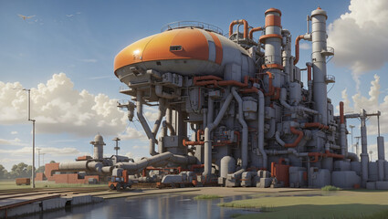 A young woman in a military-style uniform stands in a long, arched hallway.