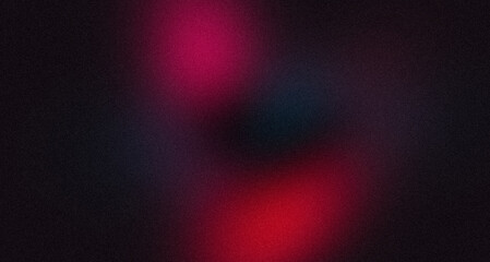 Abstract glowing color flow grainy background. Dark black pink magenta blue color wave noisy shaped, vibrant and bright colors, noise texture backdrop design