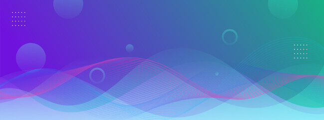 modern banner background. purple and green gradations.wave abstract .memphis.geometric.eps 10