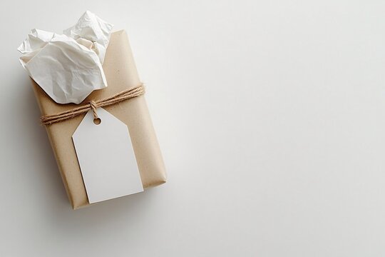 Simple Gift Wrapping with Blank Tag