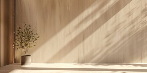 Minimalist Decor in Bright Lobby with Potted Plants
