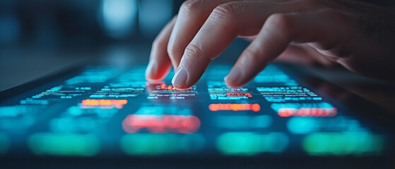 Data analysis and visualization techniques financial sector interactive display digital environment close-up view technology trends for enhanced decision-making